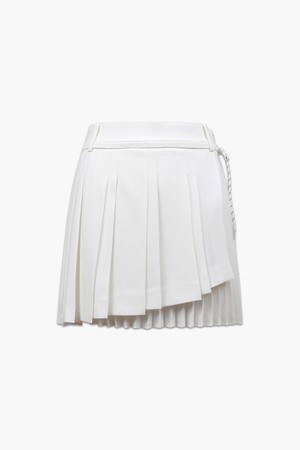 여성 더블 플리츠 랩스커트_I42FSK14_WHITE-a