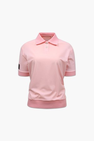 여성 하프 슬리브 폴로 티셔츠_I42FTS15_PINK-a
