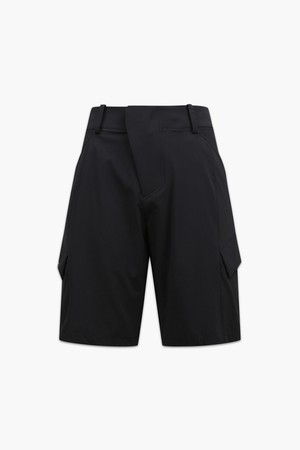 남성 베이직 테이퍼드핏 하프 팬츠_I42MPT11_BLACK-a