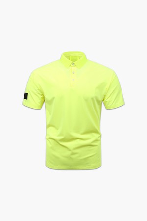 남성 하프 슬리브 폴로 티셔츠_I42MTS11_YELLOW-a