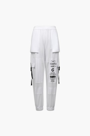 여성 허니컴 메쉬 조거 팬츠_I43FPT5101_WHITE-a