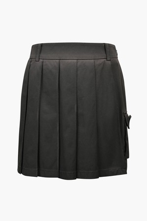 여성 내츄럴 다잉 플리츠_I43FSK1309_BLACK-a