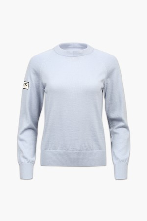 여성 퓨어 캐시미어 시그니처 크루넥_I43FSW1152_BLUE-a