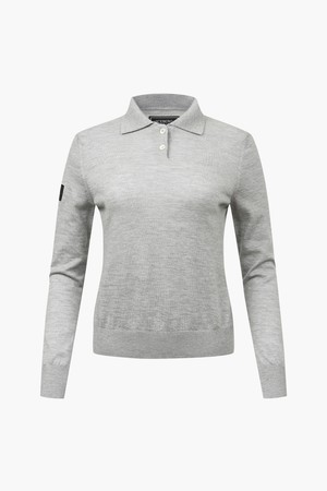 여성 퓨어 캐시미어 시그니처 폴로_I43FSW1205_GREY-a