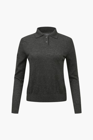 여성 퓨어 캐시미어 시그니처 폴로_I43FSW1208_GREY-a