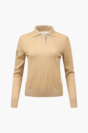 여성 퓨어 캐시미어 시그니처 폴로_I43FSW1274_BEIGE-a