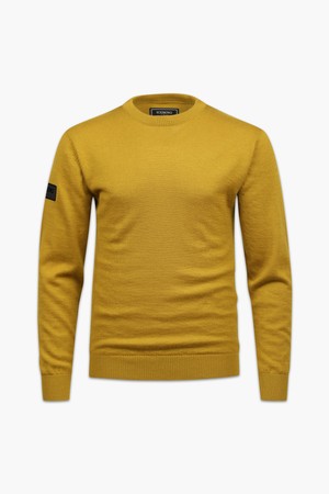 남성 퓨어 캐시미어 시그니처 크루넥_I43MSW1138_YELLOW-a