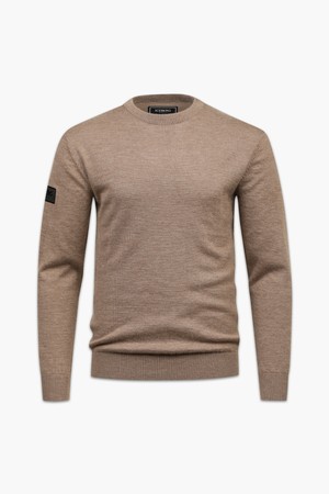 남성 퓨어 캐시미어 시그니처 크루넥_I43MSW1174_BEIGE-a