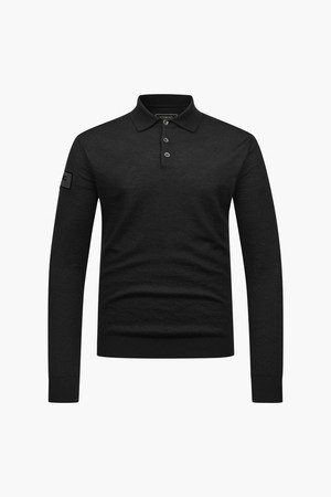 남성 퓨어 캐시미어 시그니처 폴로_I43MSW1209_BLACK-a