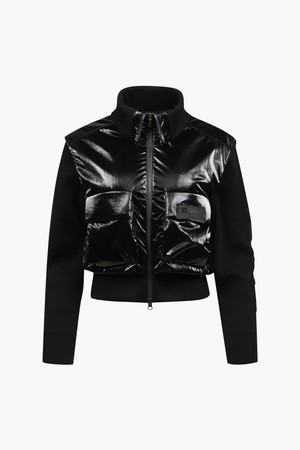 여성 빅로고 하이브리드 집업_I44FFJ1109_BLACK-a