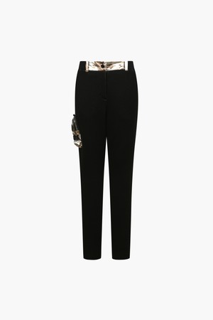 여성 브러쉬드 니트 하이브리드 조거_I44FFP7409_BLACK-a