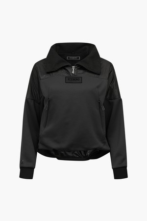 여성 플러피 저지 아노락_I44FFT1109_BLACK-a