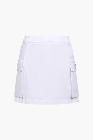 여성 사이버펑크 메쉬 포켓 스커트_I52FSK71_WHITE-a