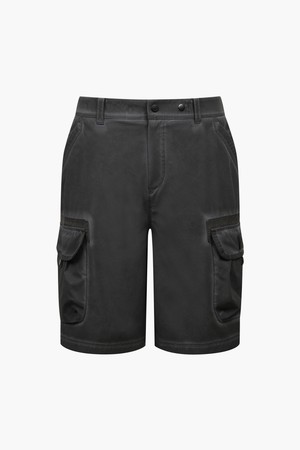 남성 내추럴다잉 카고 반바지_I52MPT53_BLACK-a