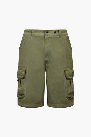 남성 내추럴다잉 카고 반바지_I52MPT53_KHAKI-a