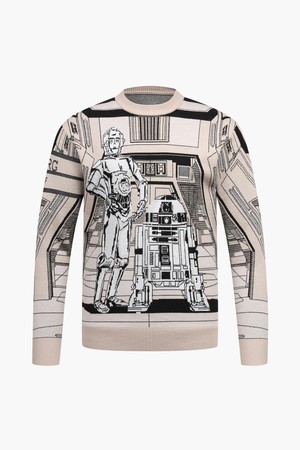[25FW] 올오버 자카드 니트 크루넥 _ 스타워즈 컬렉션_I53MSW7274_BEIGE-a