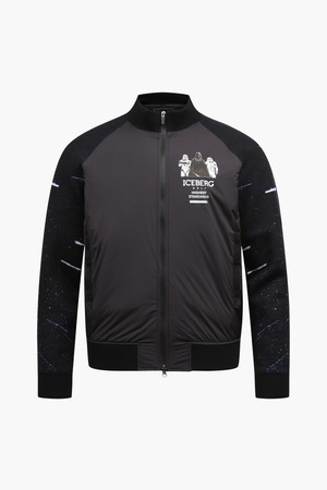 [25FW] 유니버스 자카드 니트 하이브리드 자켓 _ 스타워즈 컬렉션_ I54MSJ2109_BLACK-a