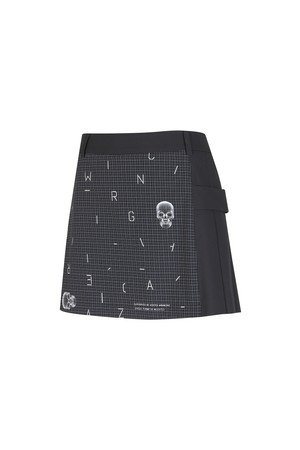 여성 브로큰 타이포 패턴 스커트_A32FSK1429_NAVY-a