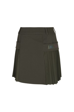 여성 카고 플리츠 스커트_A33FSK0336_KHAKI-a