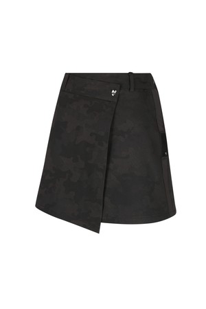 여성 택티컬 벨크로홀더 자카드 스커트_A33FSK0499_BLACK-a