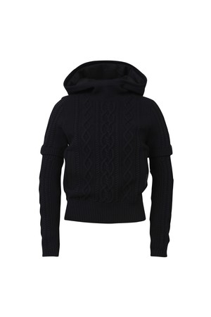 여성 테크케이블 윈드블럭 스웨터_A44FSW0399_BLACK-a