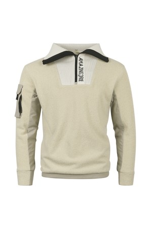 남성 플러피 테크울 하이브 티셔츠_A44MTS0216_BEIGE-a