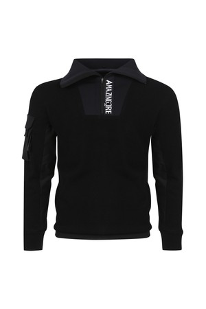 남성 플러피 테크울 하이브 티셔츠_A44MTS0299_BLACK-a