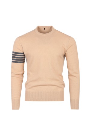 남성 에센셜 캐시미어 스웨터_A44MSW0111_BEIGE-a