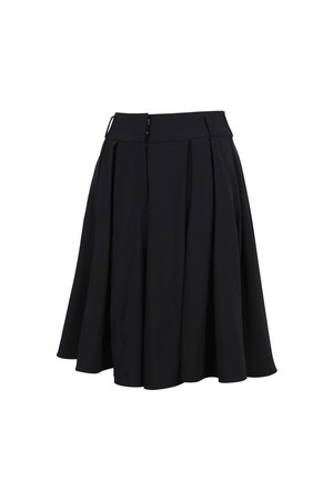 여성 일레귤러 플리츠 큐롯_A51FSK0499_BLACK-a