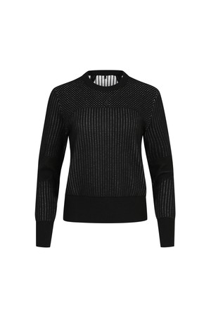 여성 에어로 테크웜 아코디오 스웨터_A53FSW0399_BLACK-a