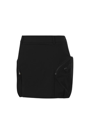 여성 에어서킷 에어홀 카고 스커트_A52FSK0899_BLACK-a