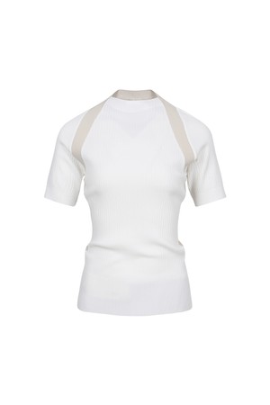 여성 플렉스모션 에센셜 숏슬리브 스웨터_A52FSW0301_WHITE-a