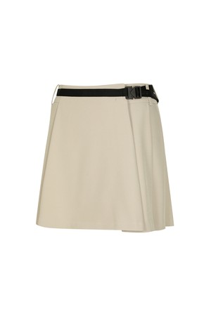 여성 에어로핏 벨티드 플리츠 스커트_A61FSK0511_BEIGE-a