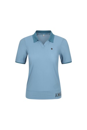 여성 나노그램 카라 티셔츠_A62FTS05_BLUE-a