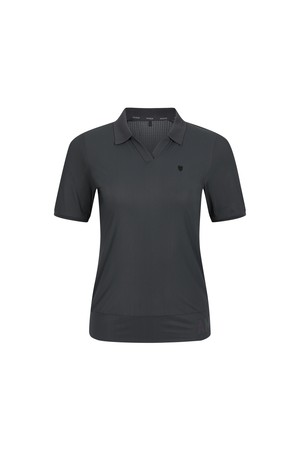 여성 나노그램 카라 티셔츠_A62FTS05_GREY-a