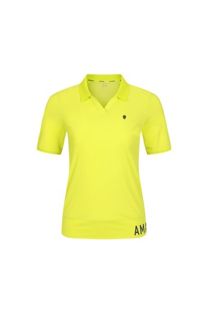 여성 나노그램 카라 티셔츠_A62FTS05_YELLOW-a