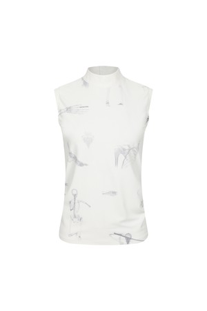 여성 알렉스레이 슬리브리스 티셔츠_A62FTS13_WHITE-a