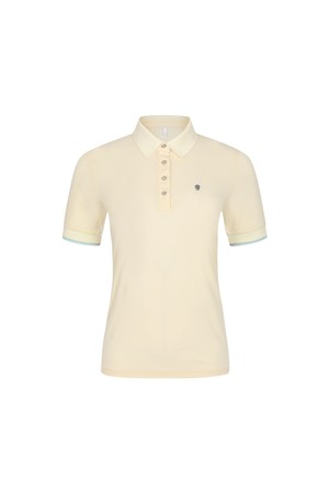 여성 에센셜 카라 티셔츠_A62FTS21_IVORY-a