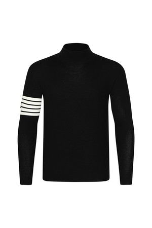 [25FW] 남성 고스트 터틀넥 스웨터_A63MSW5199_BLACK-a