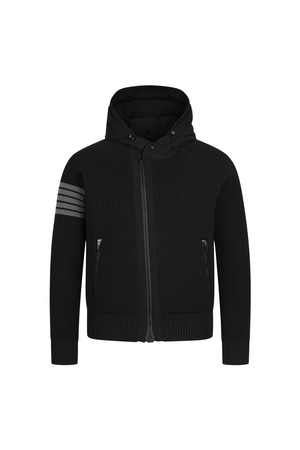 [25FW] 유니 에어로테크 후디 스웨터 다운_A64MSJ1299_BLACK-a