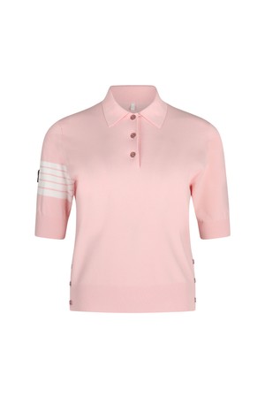 [26SS] 여성 고스트 5부 소매 카라 스웨터_A72FSW5040_PINK-a