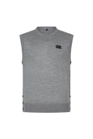 [26SS] 남성 고스트 라운드넥 스웨터 베스트_A71MSW5205_GREY-a