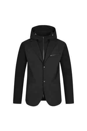 [26SS] 남성 고스트 하이브리드 후디 스웨터 자켓_A71MJK5099_BLACK-a