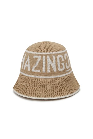 로고 코튼 니트 햇_A77FHT1416_BEIGE-a