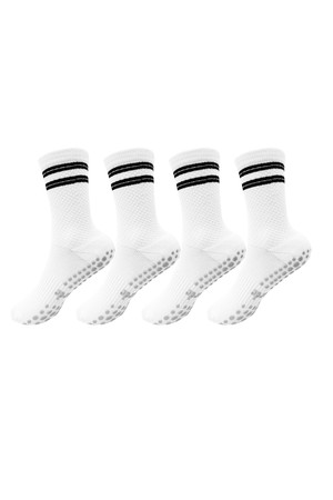 [4 pack] Non_Slip 골프 스포츠 양말 단목 장목_BLACK-a