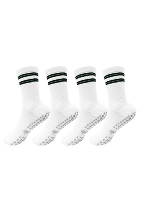 [4 pack] Non_Slip 골프 스포츠 양말 단목 장목_GREEN-a