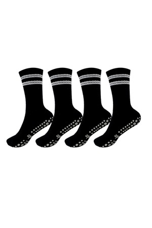 [4 pack] Non_Slip 골프 스포츠 양말 단목 장목_WHITE-a