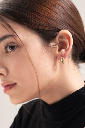 듄커브 이어링 14k gold plated