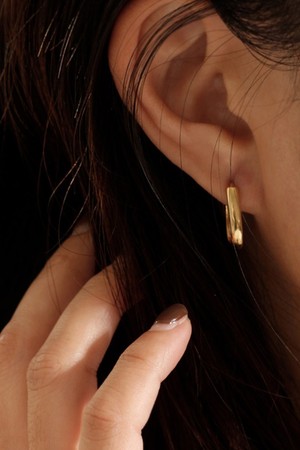 베이직 라운드 귀걸이 14k gold plated