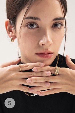 제이누이 더블 리지드링 silver